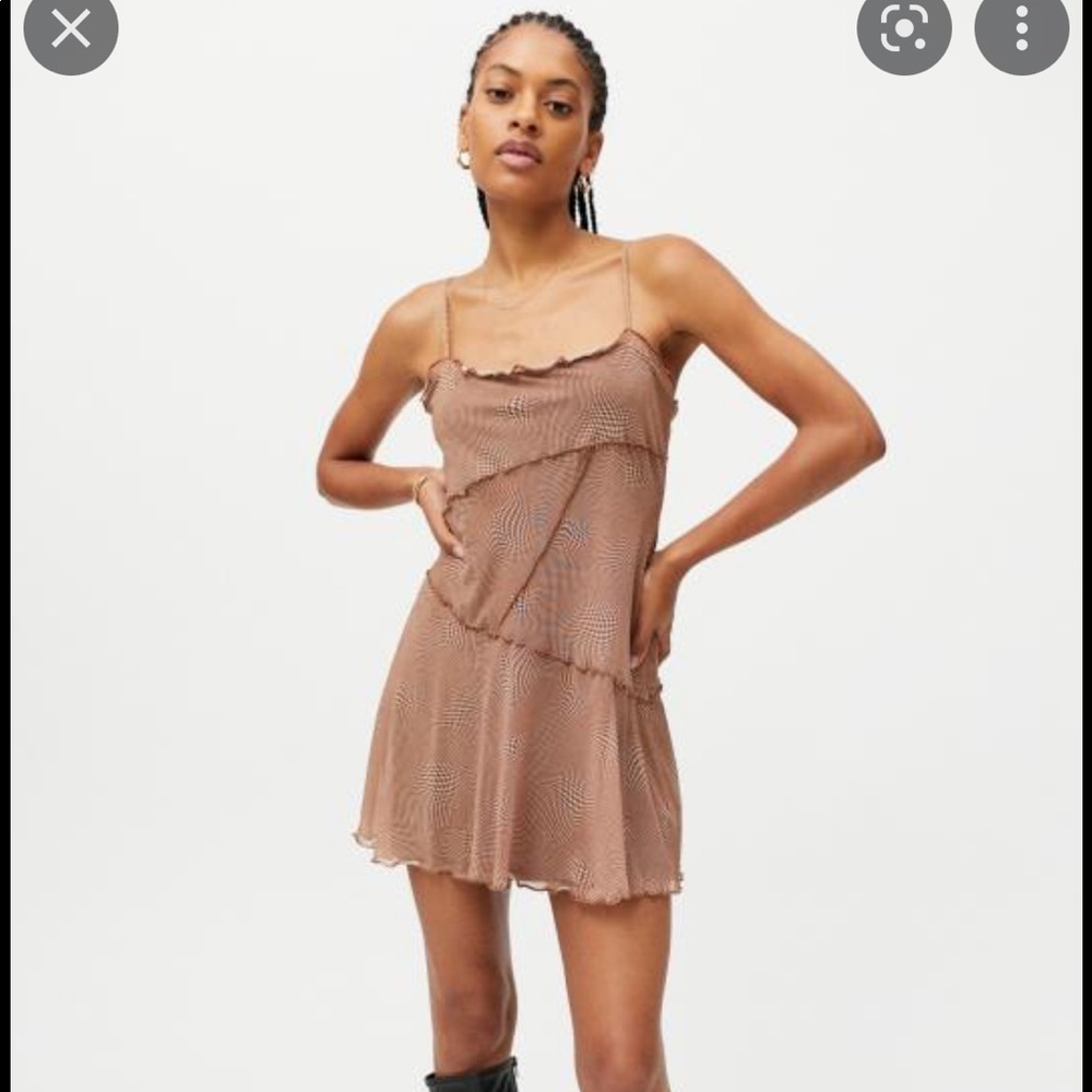 UO moxie mesh mini slip dress (S)
